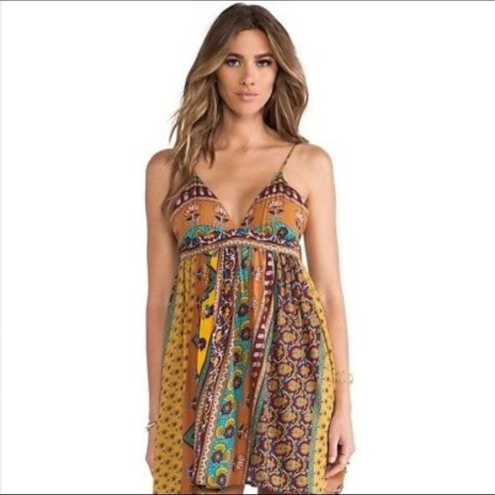 Miss Mae Dress in Mustard Ethnic Floral